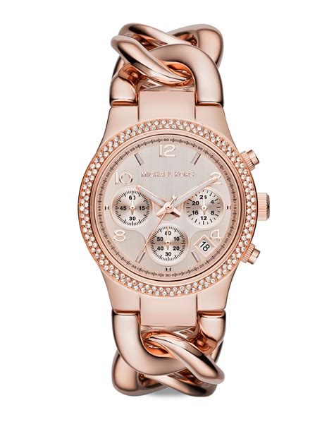 michael kors runway twist rose gold watch|Michael Kors Women's Chronograph Runway Twist Rose Gold .